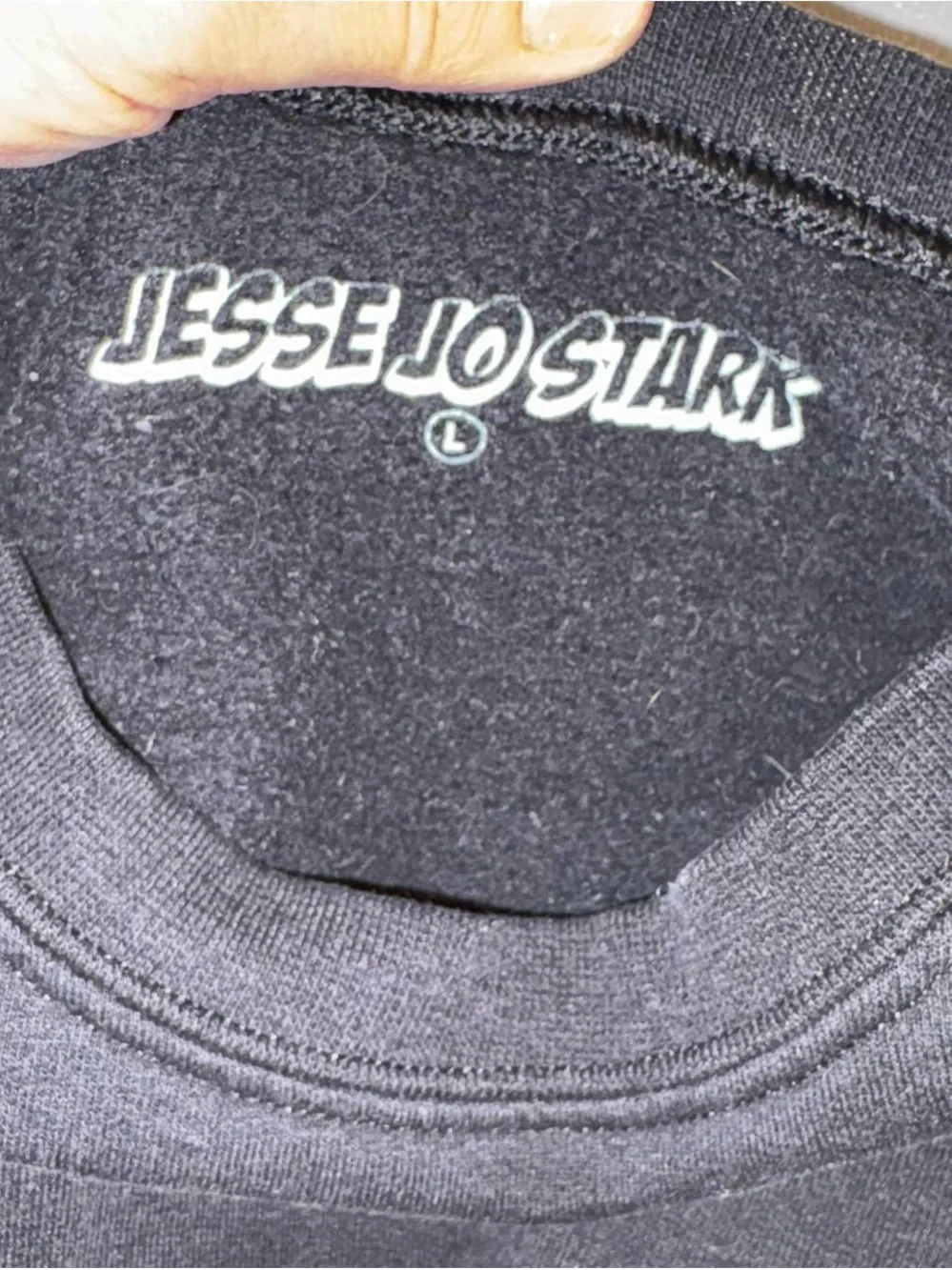 Jesse Jo Stark Crewneck Sweatshirt with Yellow 'Lose Yer Head' Print